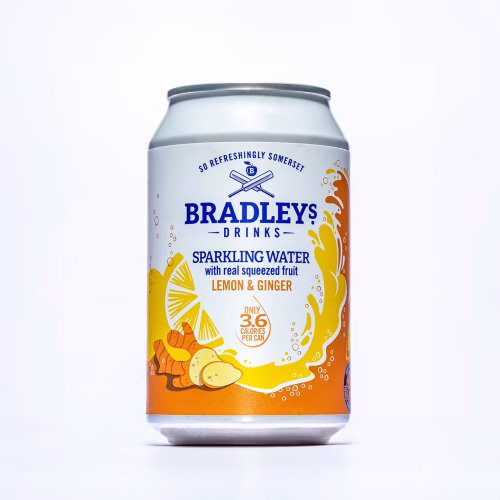 lemon and ginger sparkling water